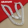 10MM Men Necklace Chain 925 Silver Necklaces Fashion Jewelry Accessories