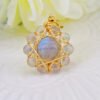 Crystal Labradorite Sunflower Pendant Daily