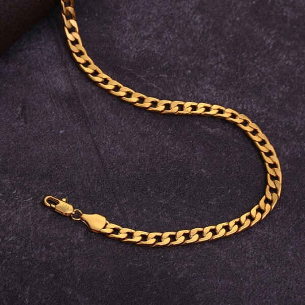 6MM 18K Gold Plated Necklace Fashion Jewelry Men Women Sideways Snake Chain Necklace 30In Femme Hip Hop Jewelry