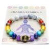 7 Chakra Bracelet with Meaning Cardfor Men Women Natural Crystal Healing Anxiety Jewellery Mandala Yoga Meditation Bracelet Gift