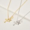 ANDYWEN Winter 925 Sterling Silver Gold Three Cross Pendant Charm Long Chain Necklace 2021 Fashion Fine Jewelry 2021 Gift