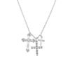 ANDYWEN Winter 925 Sterling Silver Gold Three Cross Pendant Charm Long Chain Necklace 2021 Fashion Fine Jewelry 2021 Gift