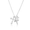 ANDYWEN Winter 925 Sterling Silver Gold Three Cross Pendant Charm Long Chain Necklace 2021 Fashion Fine Jewelry 2021 Gift