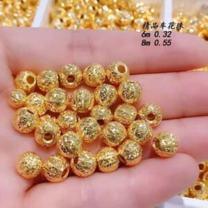 H275a319d0f3947d592b31dd4cbd9df85l Luxury Pure 24K Gold Jewelry Accessories DIY Bracelet Necklace Beads Women Ladies Female Bridal Engagement Wedding Jewelry