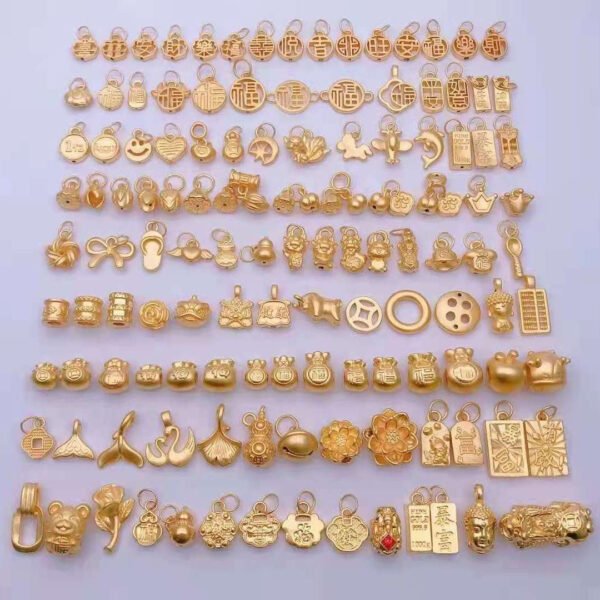 H80b1b3c6c36e41679f4189fa6bae1cf2R Various Designs Real 999 Pure 24K Gold Necklace Charms Pendants Women Ladies Bridal Engagement Wedding Jewelry Accessories