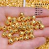 Luxury Pure 24K Gold Jewelry Accessories DIY Bracelet Necklace Beads Women Ladies Female Bridal Engagement Wedding Jewelry