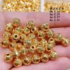 Luxury Pure 24K Gold Jewelry Accessories DIY Bracelet Necklace Beads Women Ladies Female Bridal Engagement Wedding Jewelry