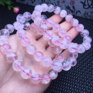 Pink Ghost crystal single loop bracelet