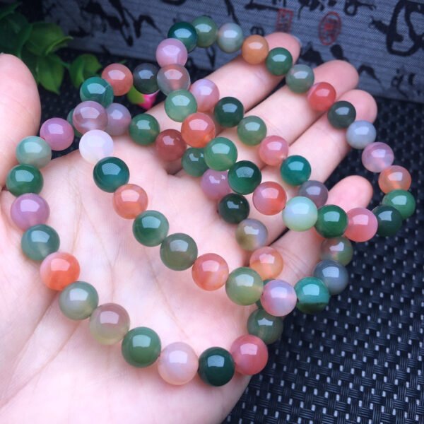 Color salt source agate single-loop bracelet