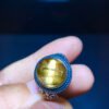Super beautiful pure natural titanium crystal ring for women, 925 sterling silver inlay, adjustable size: 11.4/10.6mm2310368965