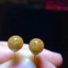 Natural crystal flower sunflower earrings 925 sterling silver inlaid with opening size of 8.3mm2310188623