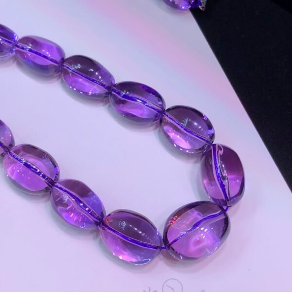 Natural Brazilian Amethyst Traveling Tower Chain~Sweater Chain 🌹 Weight: 90.56 grams10231080