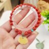 Natural South Red Single Loop Bracelet 💕 Size approximately 7.3mm2410069328
