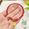 Natural South Red Single Loop Bracelet 💕 Size approximately 7.3mm2410069328