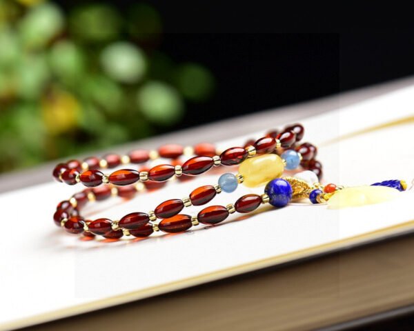 Natural Blood Pearl Rice Bead Bracelet, with a Blood Pearl size of approximately 4 * 6mm2410089634