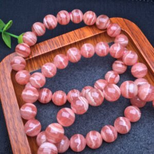 wsxc1698164270393_0 Red patterned stone single loop bracelet 💕 Specification 7-10mm ✨2410230554