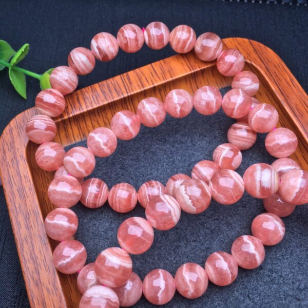 Red patterned stone single loop bracelet 💕 Specification 7-10mm ✨2410230554