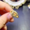 Pure natural yellow crystal ring, main stone 5mm2610110354