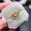 Pure natural yellow crystal ring, main stone 5mm2610110354