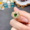 Natural diopside ring, main stone size 5 * 7mm2610130264
