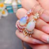 Pure natural dazzling white opal pendant, with a main stone size of 10 * 14mm2610375618