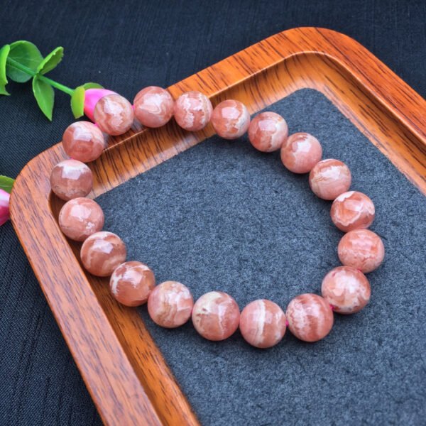 Red patterned stone single loop bracelet 💕 Specification 7-10mm ✨2710108638