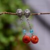 Original Light South Red Pixiu Earline/Earrings, South Red with a diameter of approximately 10.7mm2710085346