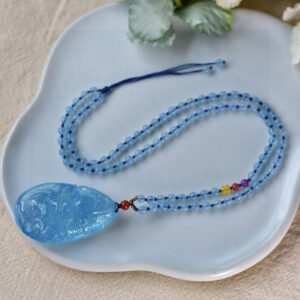 Pure Natural Sea Blue Treasure Pendant, Specification: 54 * 33.2 * 20.2mm2710758134