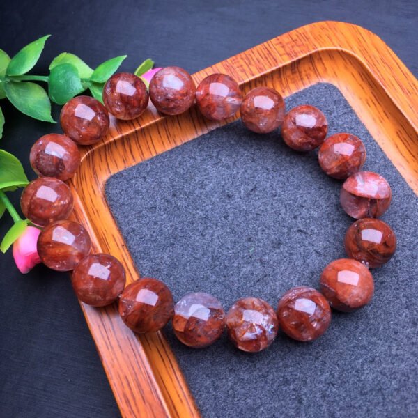 Red glue flower single loop bracelet 💕 Specification 10-14mm ✨2810075146