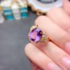 Natural Brazilian amethyst ring, main stone size 10 * 12mm2810140156