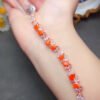 Natural Super Beautiful Fire Opal Bracelet, Main Stone 4 * 6mm2810325156