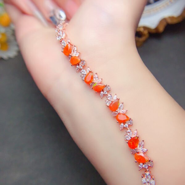 Natural Super Beautiful Fire Opal Bracelet, Main Stone 4 * 6mm2810325156