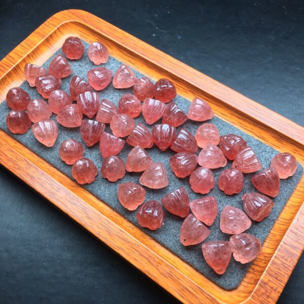 Strawberry crystal lotus seed small piece 💕 Specification 12mm ✨ 2910006.5124