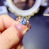 Swiss Blue Topaz Stone Ring, Main Stone Size 5 * 7mm0211095159