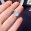 Pure natural dazzling white opal pendant, with a main stone size of 8 * 10mm0211160147