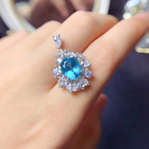 Natural apatite pendant, main stone 8 * 10mm0211290144