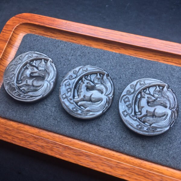 Silver Shining Stone Nine tailed Fox Pendant 💕 Specification 39mm ✨0311017145