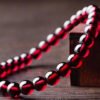 Natural Wine Red Garnet Single Loop Bracelet, 💖 The diameter of the bead is about 6.5mm0311109188