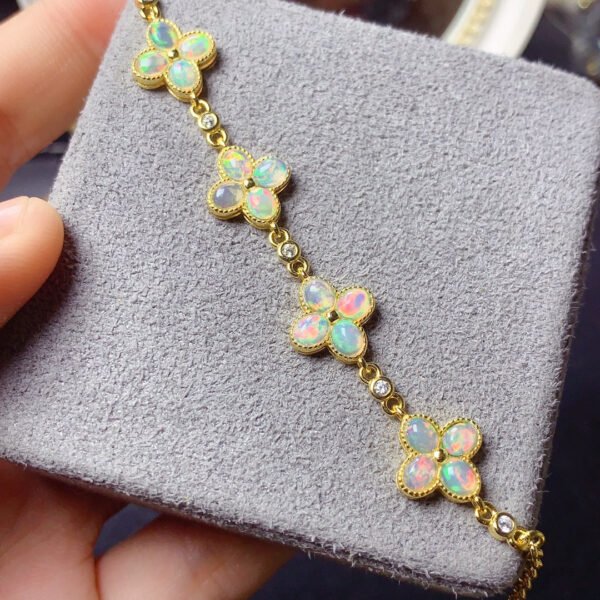 Pure Natural Colorful White Opal Bracelet, Main Stone Size 3 * 4mm0411199156