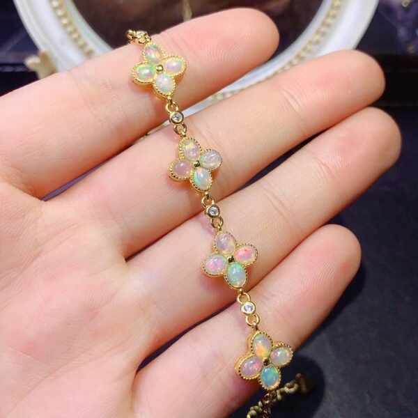 Pure Natural Colorful White Opal Bracelet, Main Stone Size 3 * 4mm0411199156