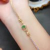 Luxury natural Colombian emerald bracelet, bare stone size 4 * 6mm0411260159