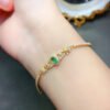 Luxury natural Colombian emerald bracelet, bare stone size 4 * 6mm0411260159