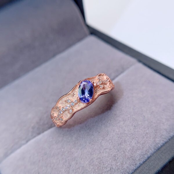 Natural Tanzanite Ring, Main Stone Size 4 * 6mm0411120159