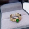 Natural diopside ring, main stone size 4 * 6mm0411110546