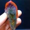 Natural Black Aurora Thorn Rose Feather 🪶 Shaped small tree 🌲 Thousand layered pyramid forest purple titanium nine tailed fox fox fairy pendant for men and women, size 60.4/26.7mm0411548166