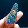 Natural Black Aurora Thorn Rose Feather 🪶 Shaped small tree 🌲 Thousand layered pyramid forest purple titanium nine tailed fox fox fairy pendant for men and women, size 60.4/26.7mm0411548166