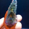 Natural Black Aurora Thorn Rose Feather 🪶 Shaped small tree 🌲 Thousand layered pyramid forest purple titanium nine tailed fox fox fairy pendant for men and women, size 60.4/26.7mm0411548166