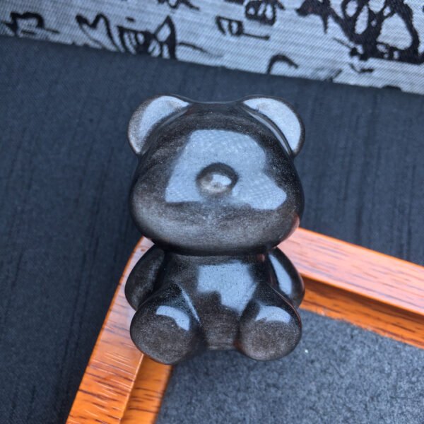 Silver Yao Stone Nine tailed Fox and Little Bear Ornament 💕 Specification 42/30mm0511025889