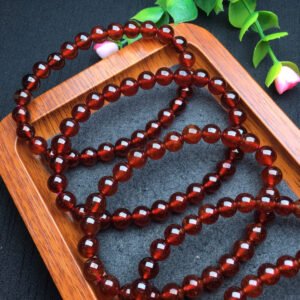 Orange Red Garnet Single Loop Bracelet 💕 Specification 7mm0511030123