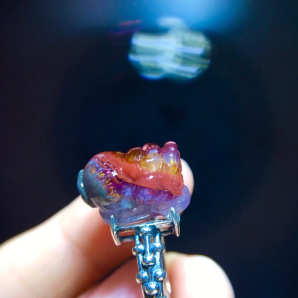 Aurora 23 Aurora Titanium Purple Titanium Pixiu Ring for Men and Women, Size: 16.3/11.6mm0511338159